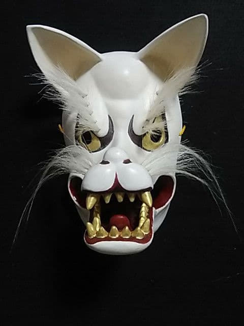 木彫り 狐面