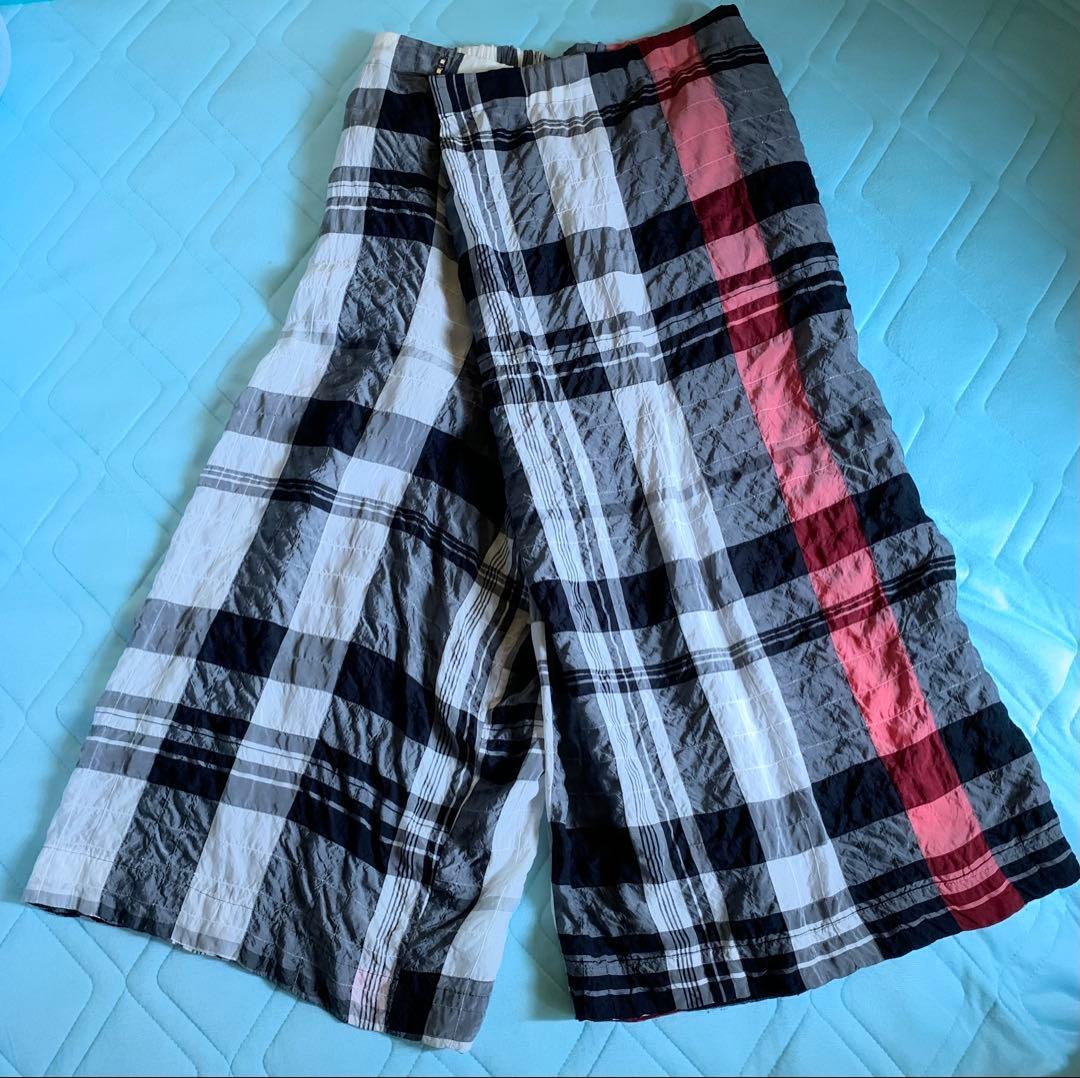 芽風　チェック柄ガウチョパンツ2枚セット！