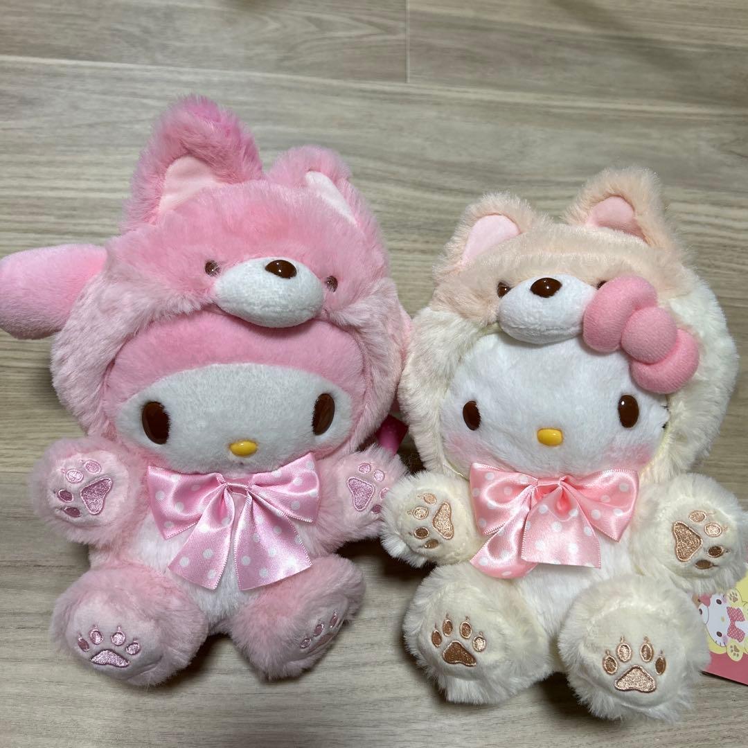 サンリオ　キティ、マイメロ　ご当地ぬいぐるみ　北海道　キツネ