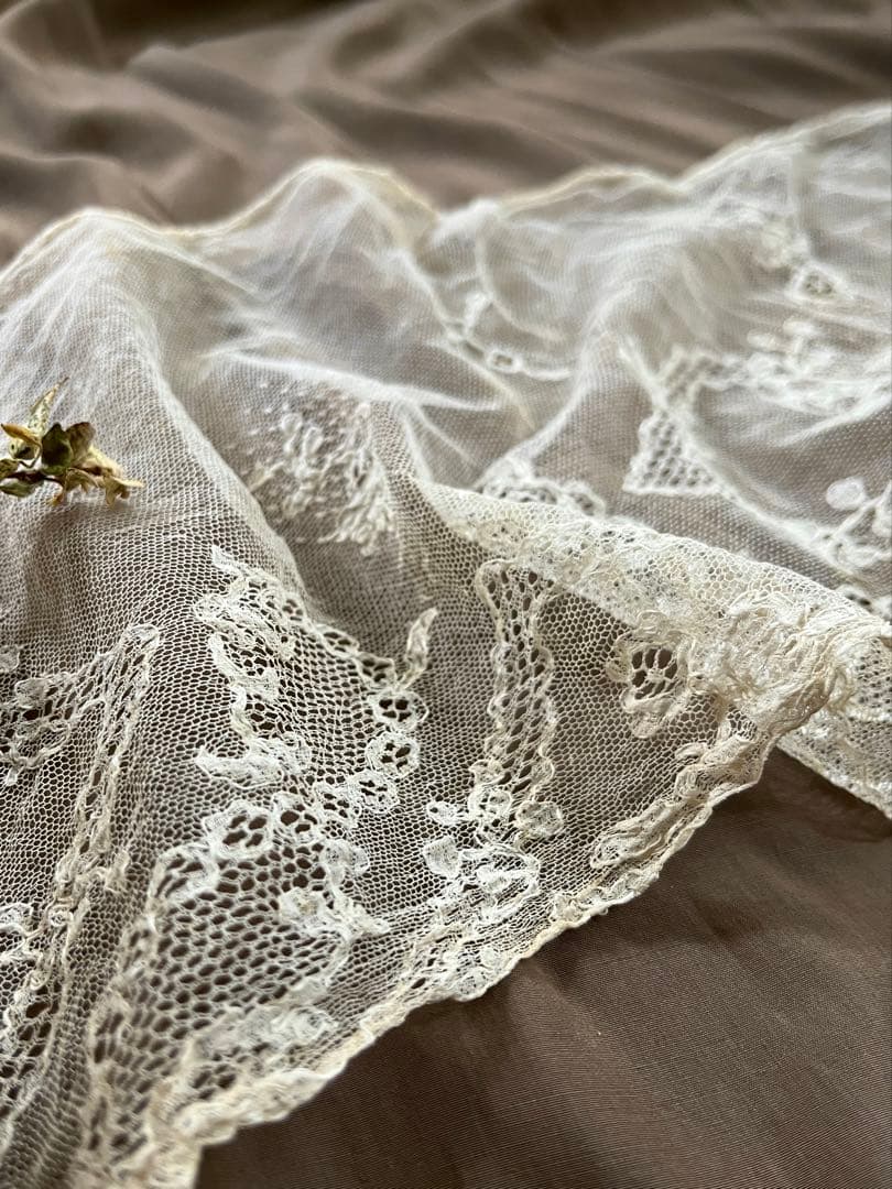 ◆フランスアンティーク｜お宝級の高級レース素材メッシュ編みマリーヌメルヘン