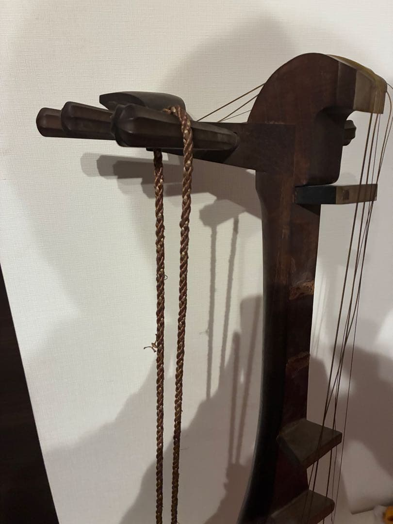 m*u様 筑前琵琶 五弦 レトロ　【ジャンク品】ヴィンテージ　時代物　古美術