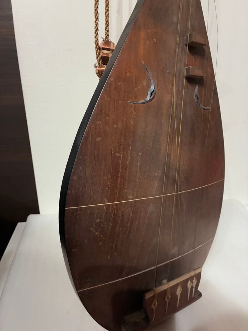 m*u様 筑前琵琶 五弦 レトロ　【ジャンク品】ヴィンテージ　時代物　古美術