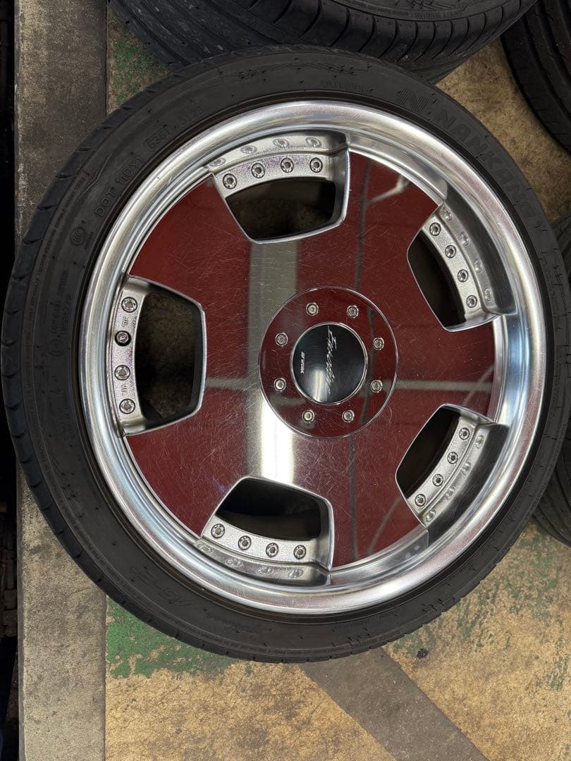 ワークユーロラインDH18インチ ホイールセット メッキ