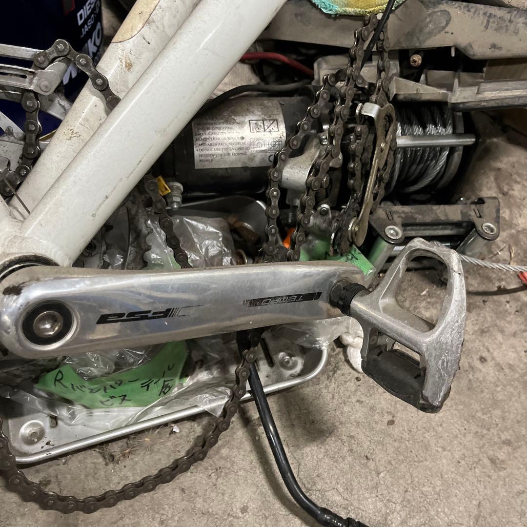 部品取り　ジャンク　GIANT ロードバイクフレーム 青白