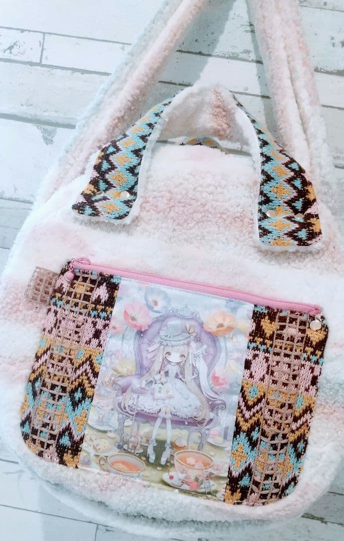 女の子パネル♡ハンドメイドバッグ♡