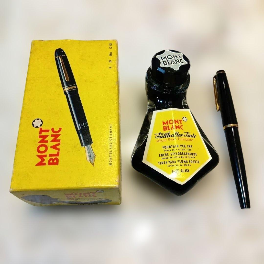 【ビンテージ】モンブラン No.32 万年筆 グリーン 585　＆インクボトル