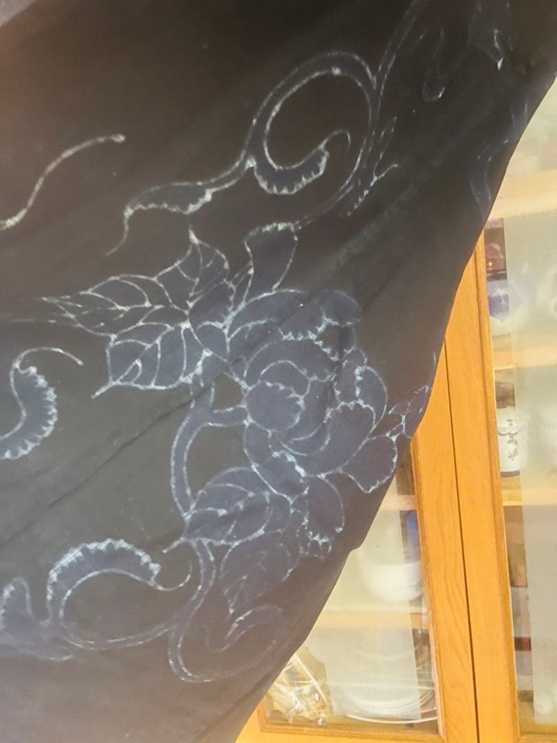 明治時代の筒描　揚羽蝶✴︎藍染タペストリー