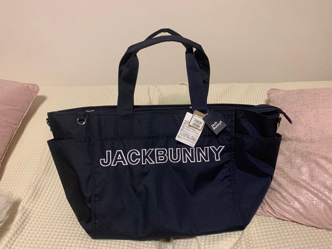 新品タグ付　ジャックバニー　ゴルフ　ボストン　 ネイビー トートバッグ