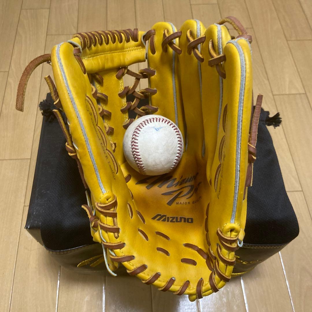 最終価格‼️Mizuno Pro 軟式グローブ イエロー