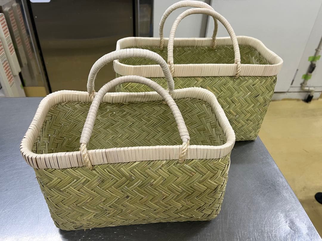 や*ん様 鳥越竹細工　市場かご　新品