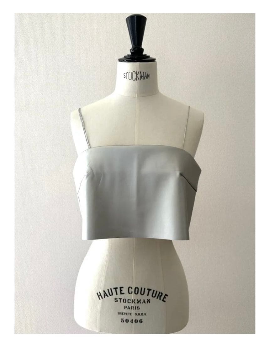 【新品】イデアルーチェ　エコレザーキャミ　シルバー