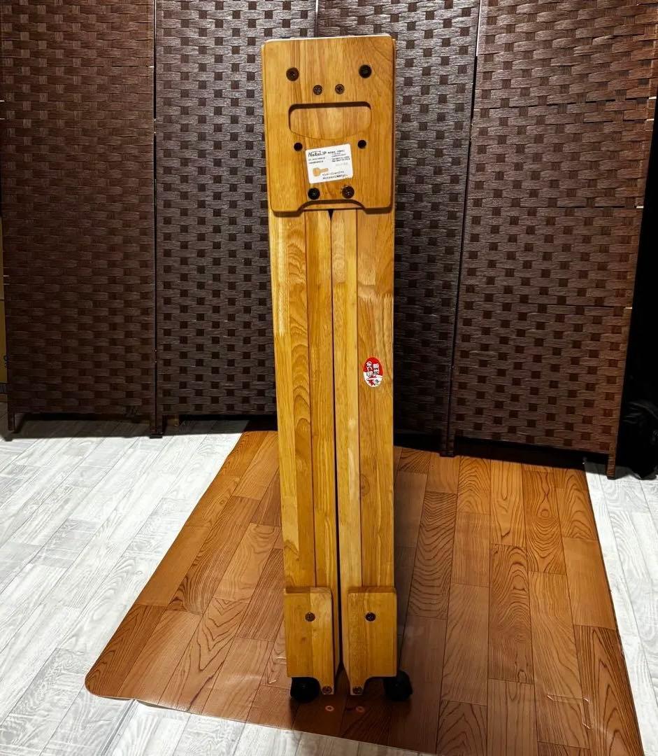 【美品】中居木工 折りたたみスノコベッド シングルサイズ　天然木
