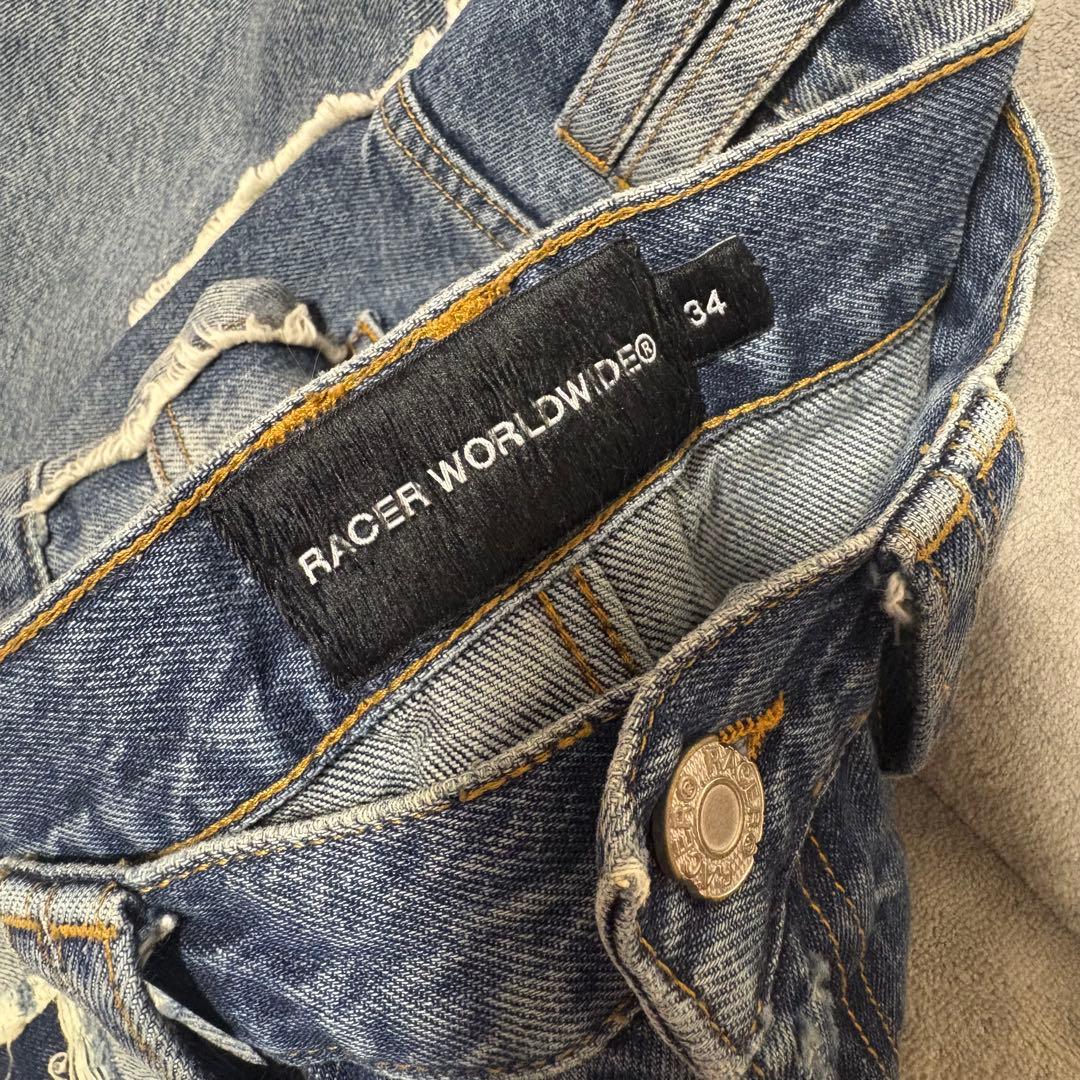 Racer Worldwideダメージ加工 トラック ジーンズ