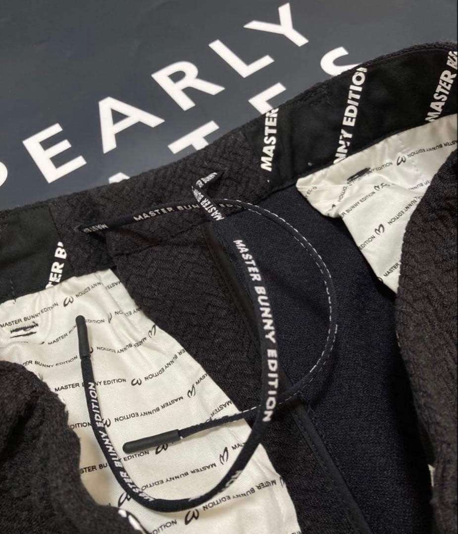 ブラック サイドストライプ メンズパンツ