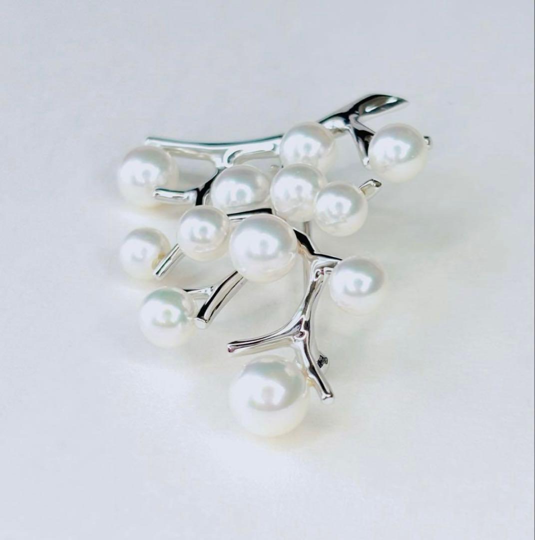 【極美品】 ミキモト 幸福の木 シルバー ラージサイズ ブローチ 箱付き