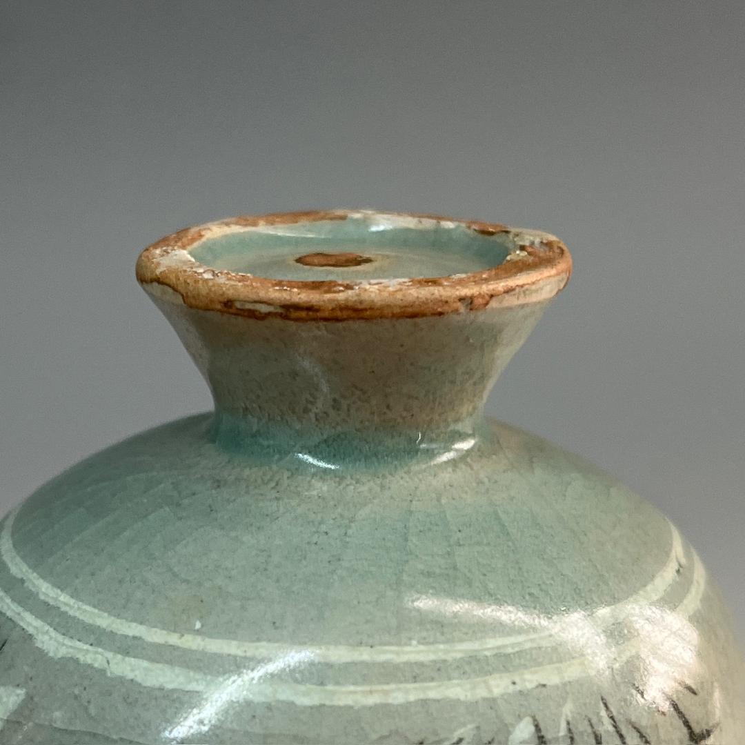朝鮮美術 高麗青磁 鳥紋高足杯 盃 李朝 文房四宝 SN93