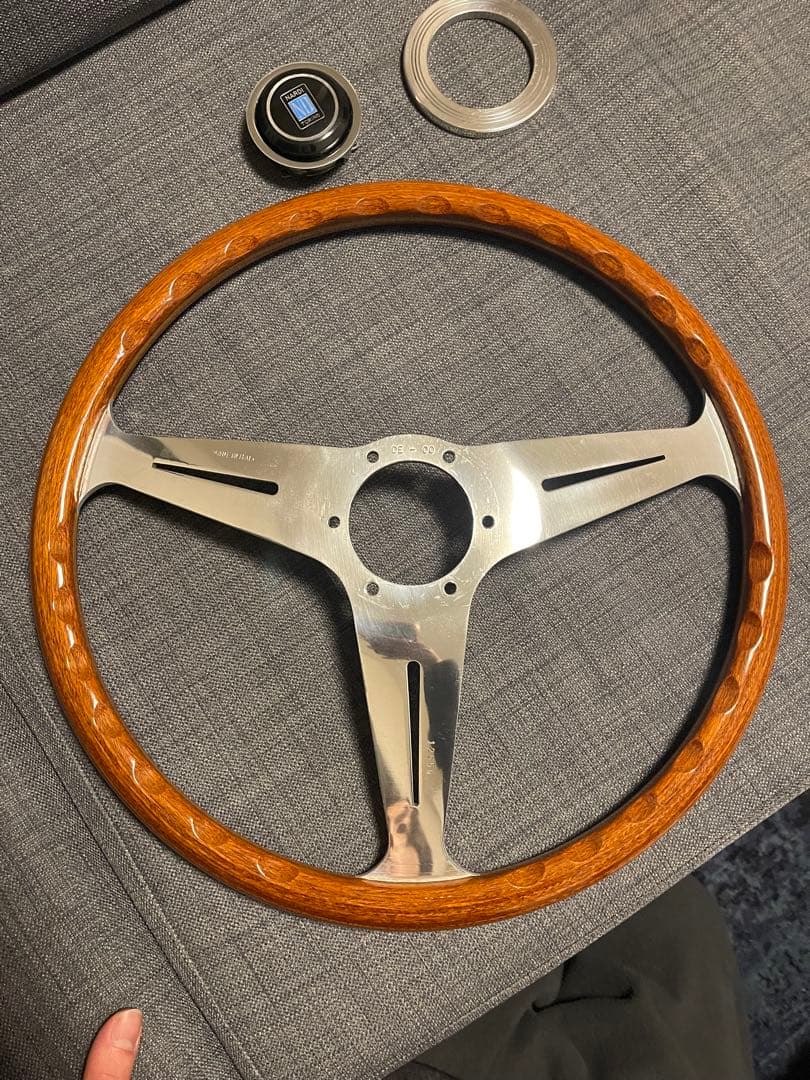 当時物 NARDI ウッド ステアリング 38Φ
