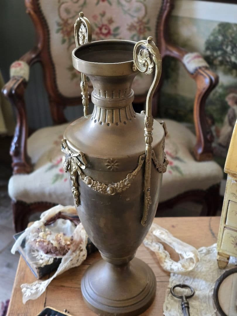 マリン　アンティーク　真鍮　フラワーベース