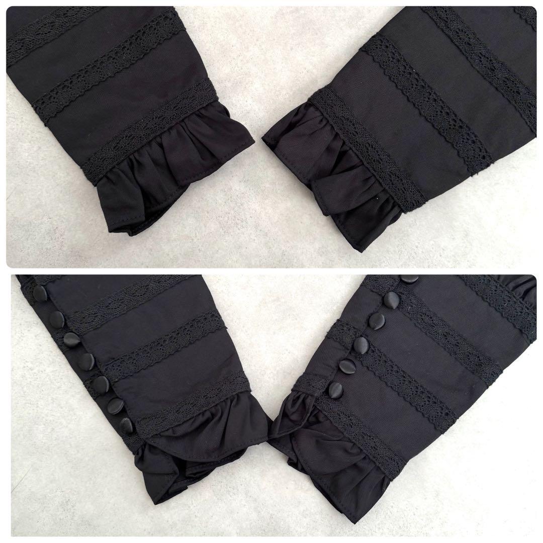 星箱works リリアンヌ姉妹 ロング 黒 無地 ロリィタ クラロリ レース