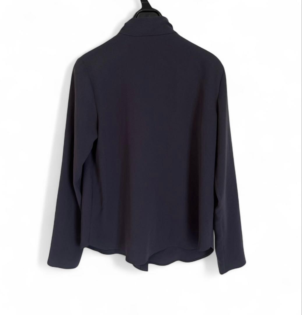 セオリーリュクス　ボウタイ　ブラウス　シャツ　ブラウス　チャコールグレー