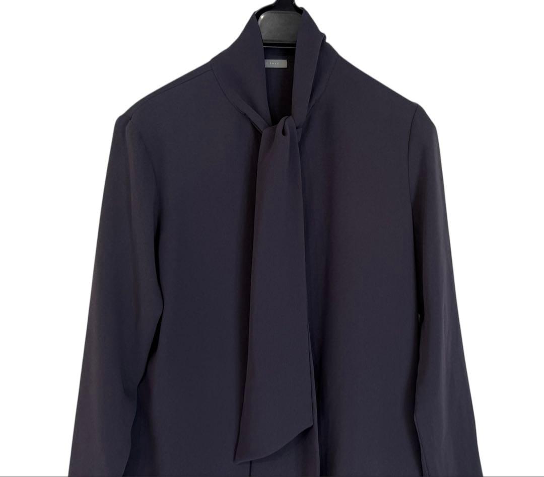 セオリーリュクス　ボウタイ　ブラウス　シャツ　ブラウス　チャコールグレー