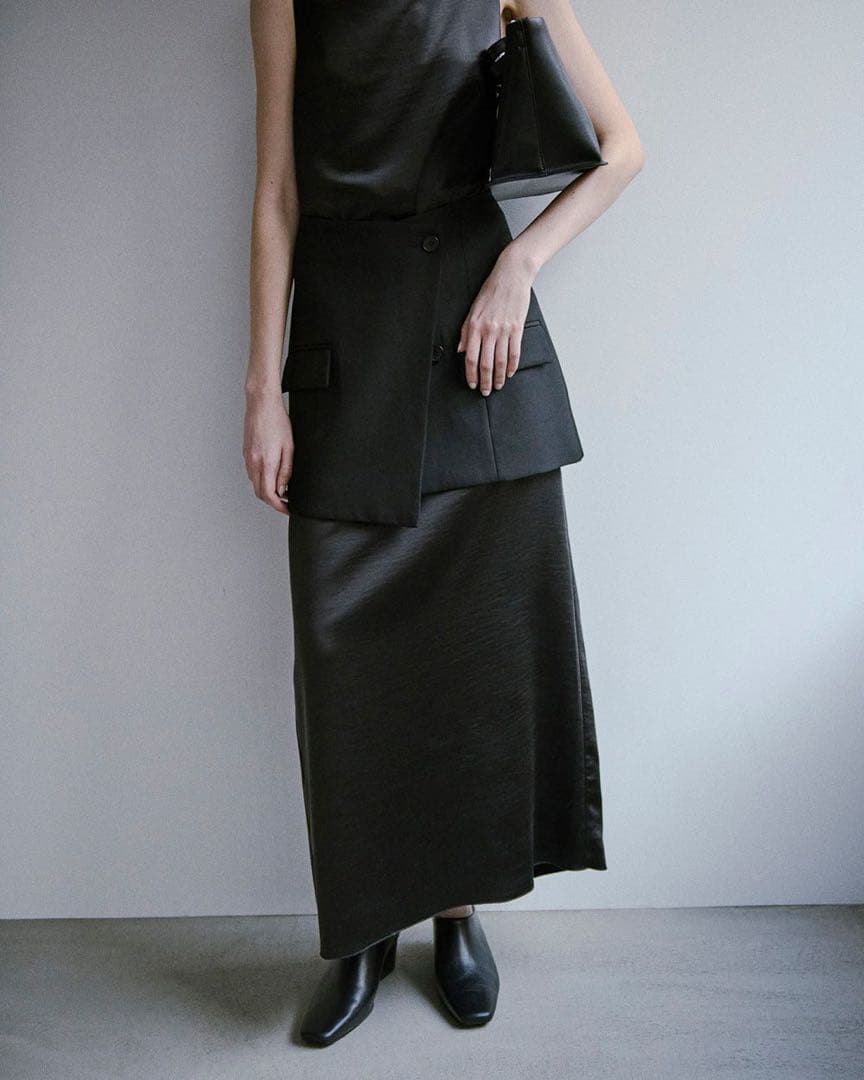 todayfulトゥデイフルSquaretoe Leather Sabot