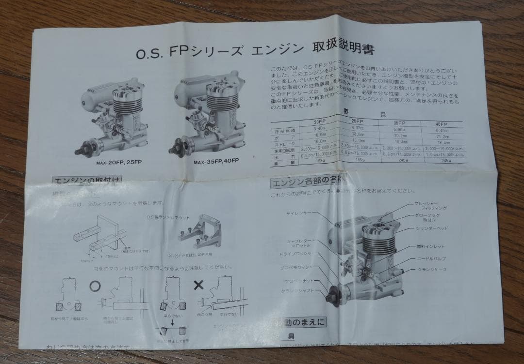 O.S. MAX 25FP　エンジン　新品・未使用・美品
