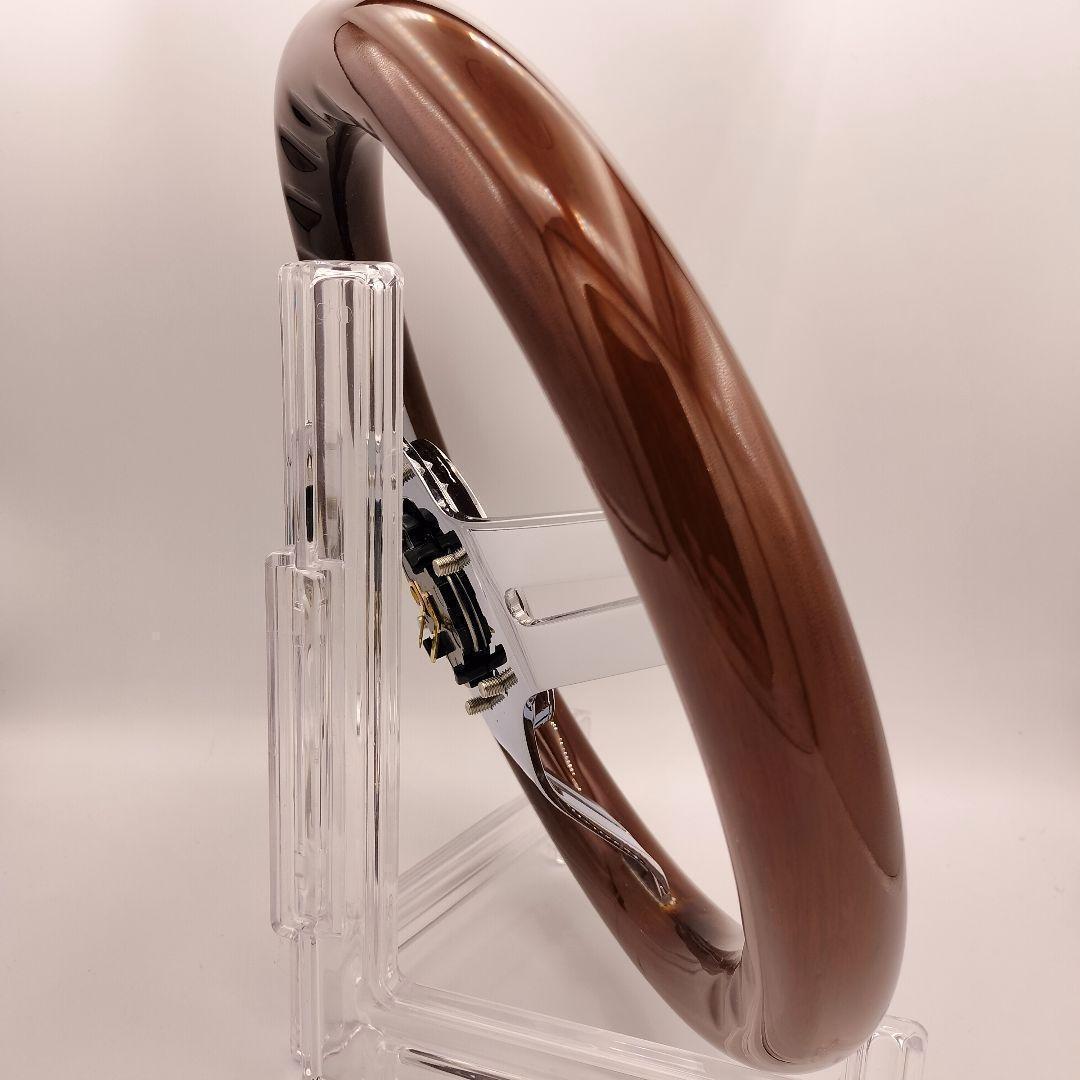 小径ステアリング 290mm ストライプ ウッド ハンドル 旧車 カスタムカー