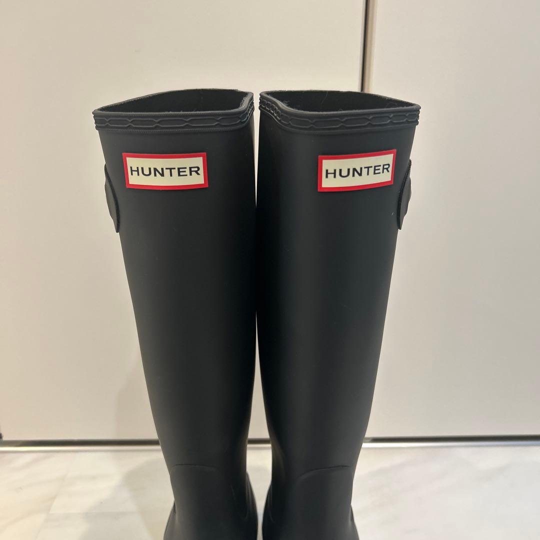 HUNTER ハンター ロングレインブーツ ブラック UK5 美品 定番 人気