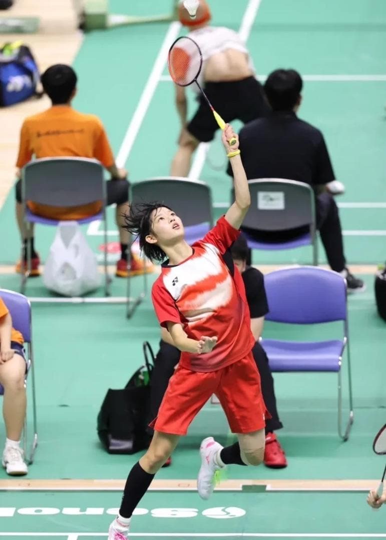 YONEX ゲームシャツ 柳井商工 背面 ユニ Oサイズ レッド (9)