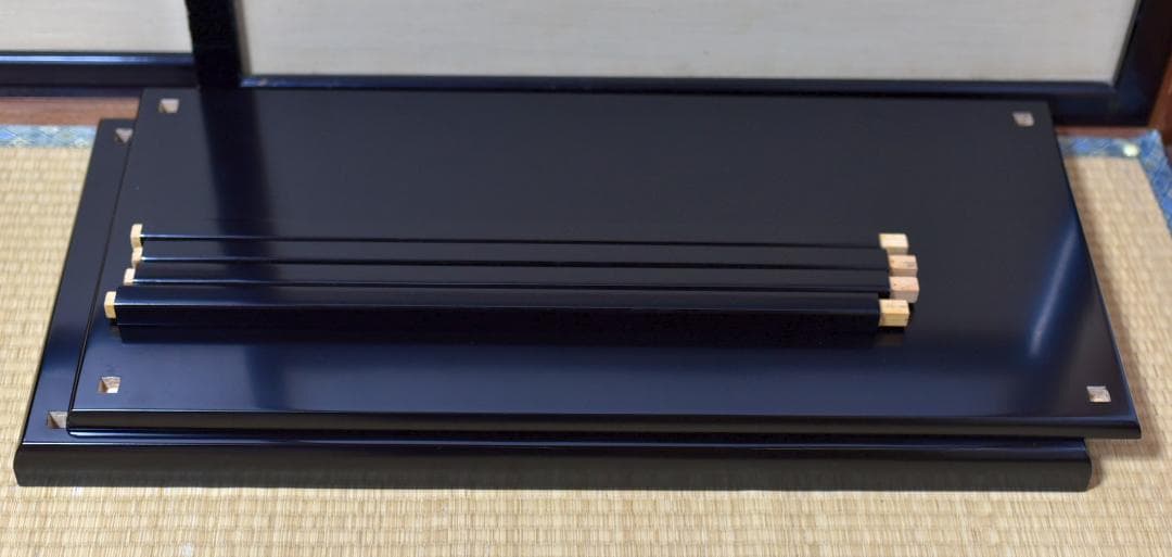 可映造　真塗台子組立式　箱入り　棚　お茶道具