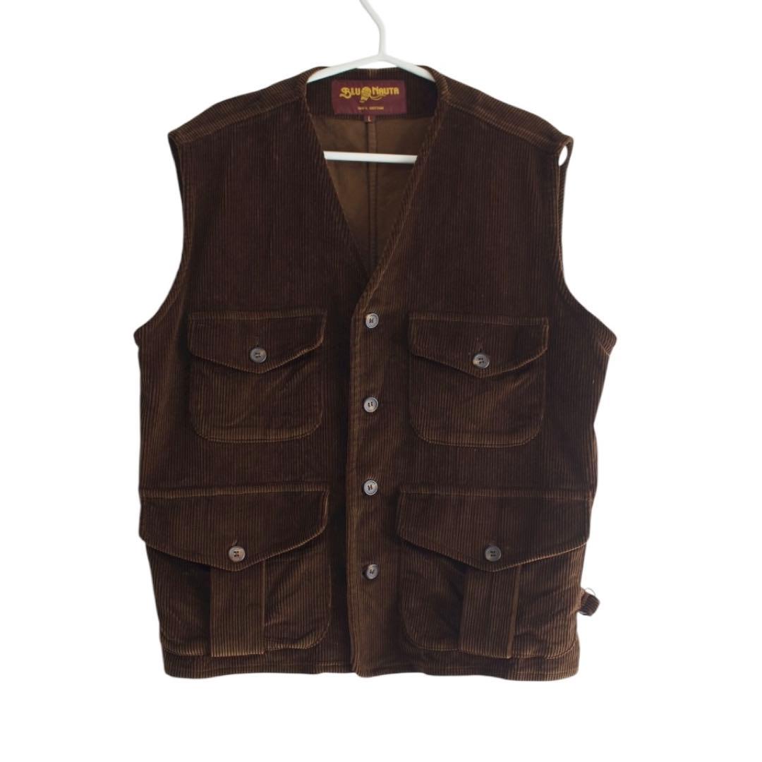 【希少】BLU NAUTA イタリア製 コーデュロイ ベスト L ブラウン