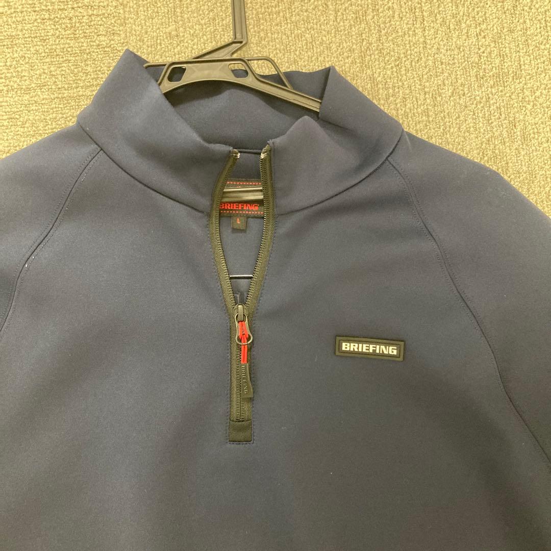 BRIEFING ネイビー ハーフジップジャケット
