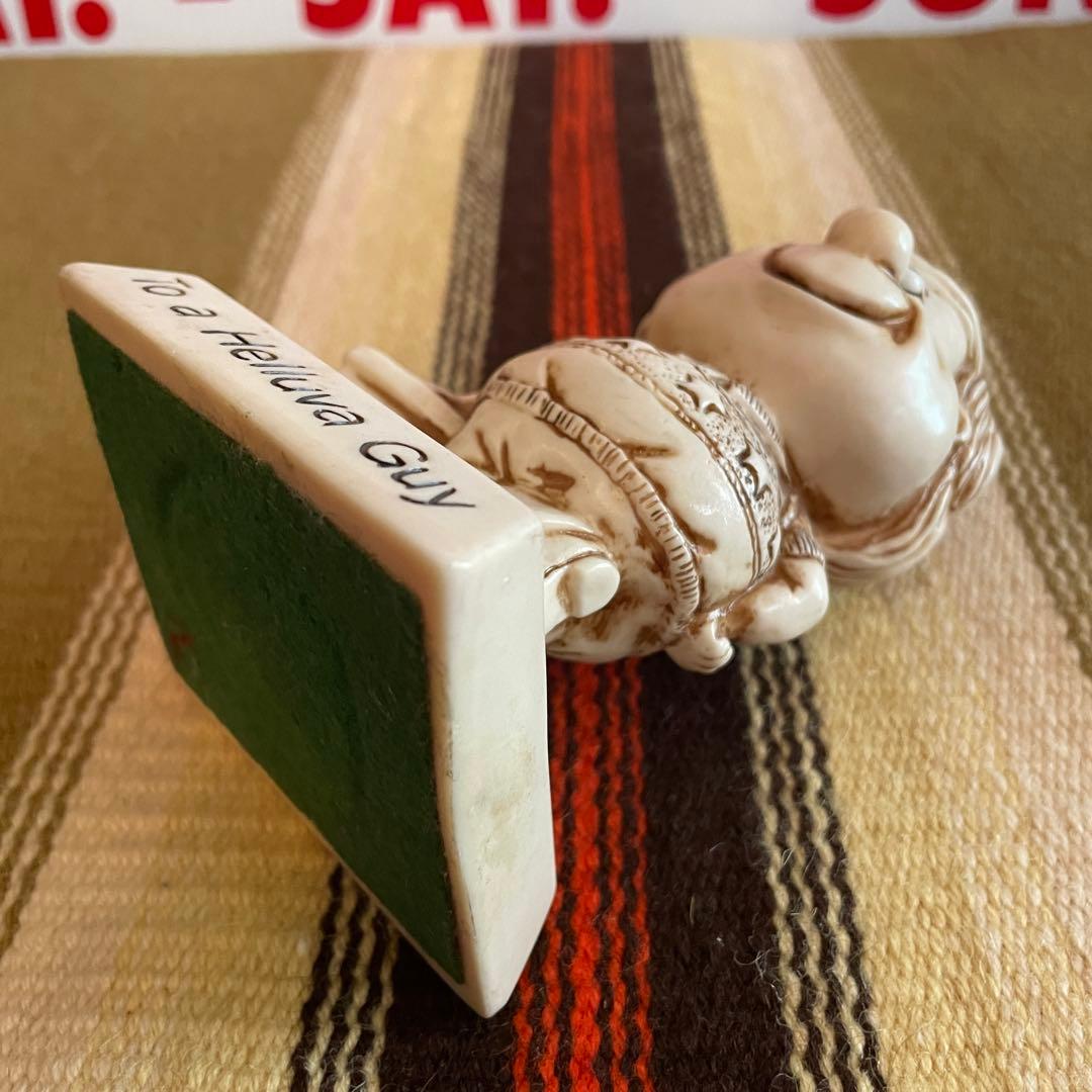 希少品！70's アメリカアンティーク　メッセージドール置物　USAヴィンテージ