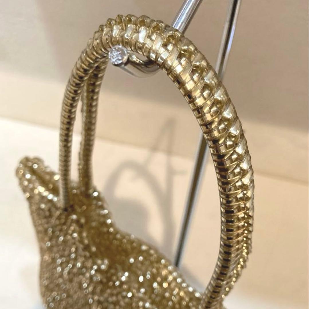 【美品】ANTEPRIMA スクエア　ワイヤーバッグ　ハンドバッグ　ゴールド