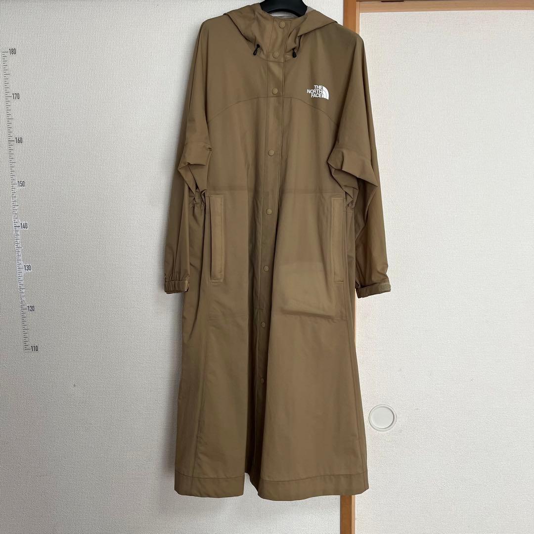 THE NORTH FACE フード付きロングレインコート ベージュ S