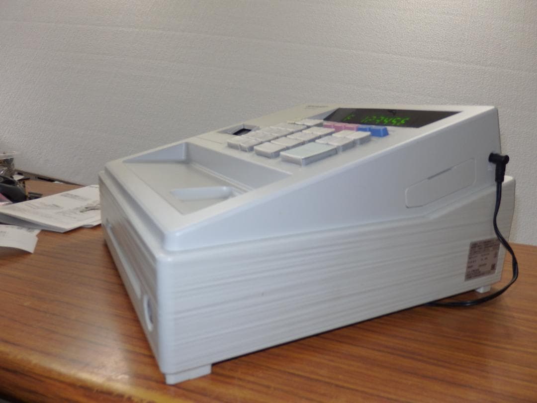7020 年式大事 22年製 シャープ レジスター XE-A147 横型領収証