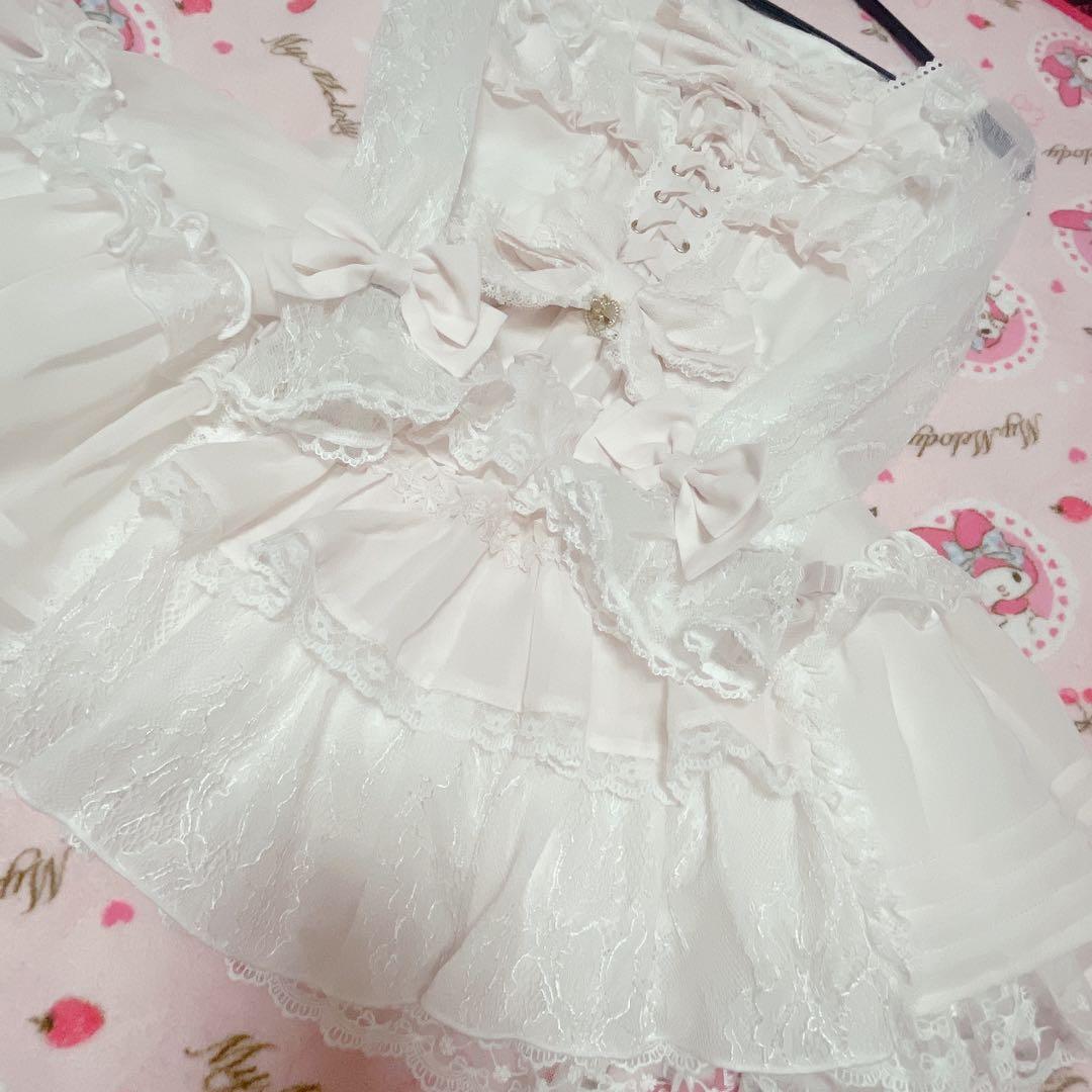 美品♡リズリサ♡フロントティアードシフォンワンピース♡ピンク♡