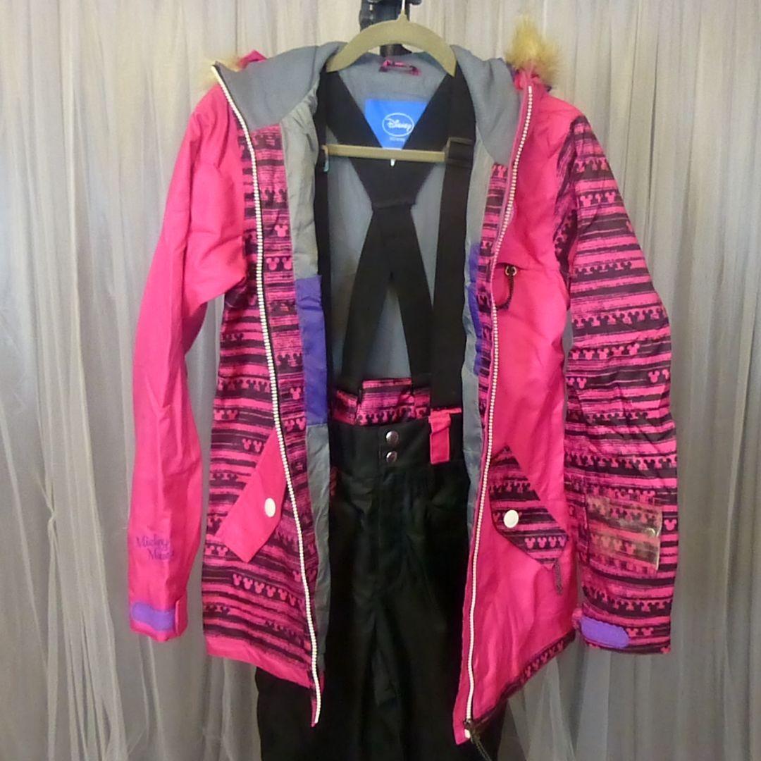 【着用一回】IGNIO×ディズニー スキーウェア 豪華フルセット ピンク M