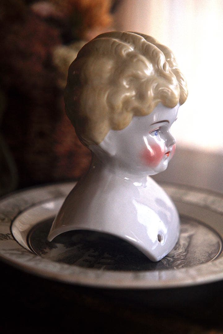 アンティーク チャイナヘッドドール ブロンド ビスクドール ブライス 蚤の市