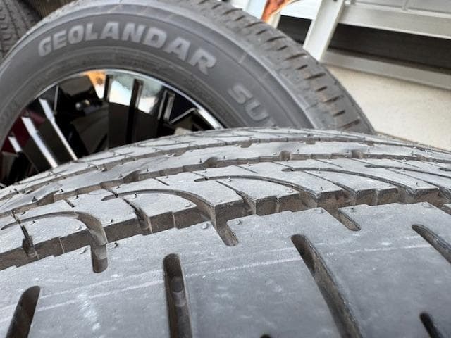 ふきふきんデリカ新車外し純正ホイール＆タイヤ　ガラスコーティング済み