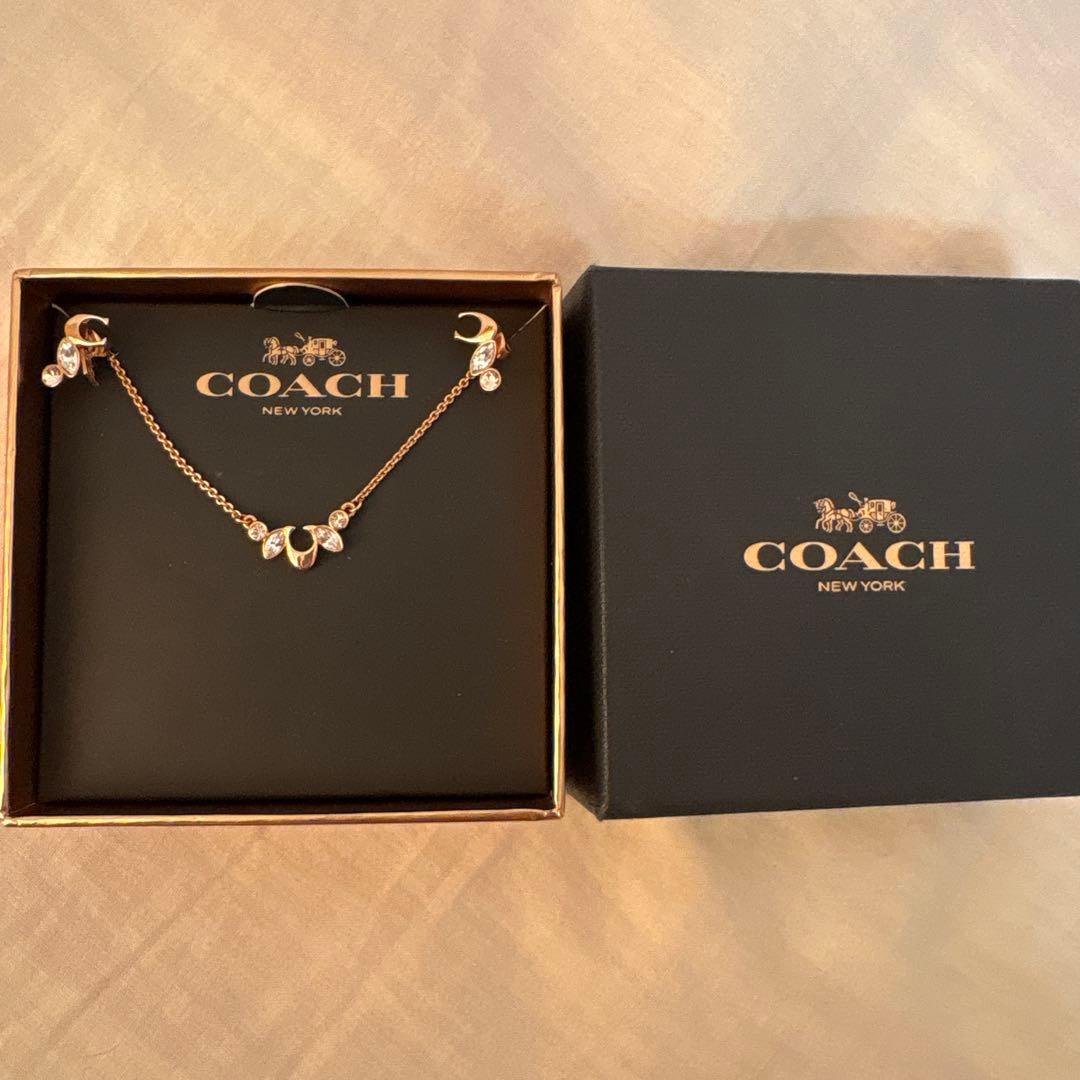 【箱付き】coach ネックレス・ピアスセット