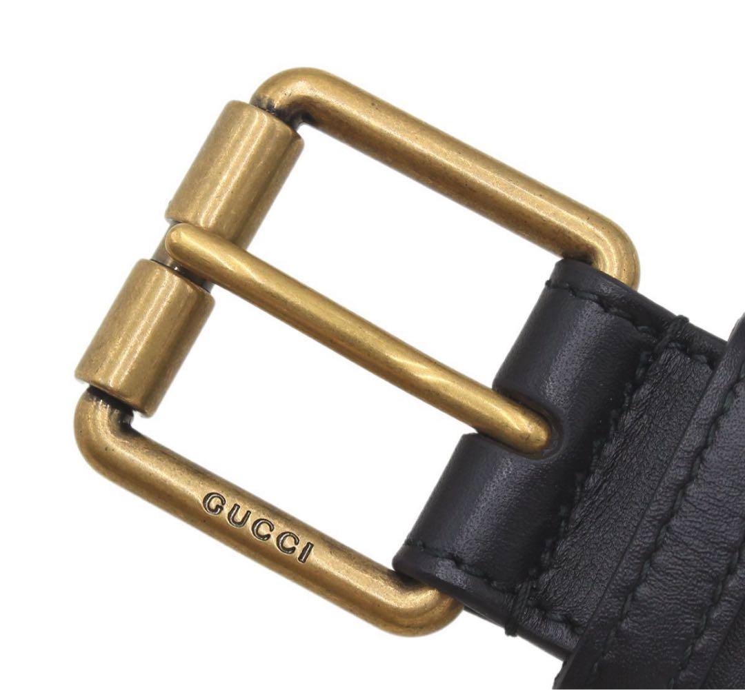 Q2787 未使用 グッチ ホースビット レザー ベルト