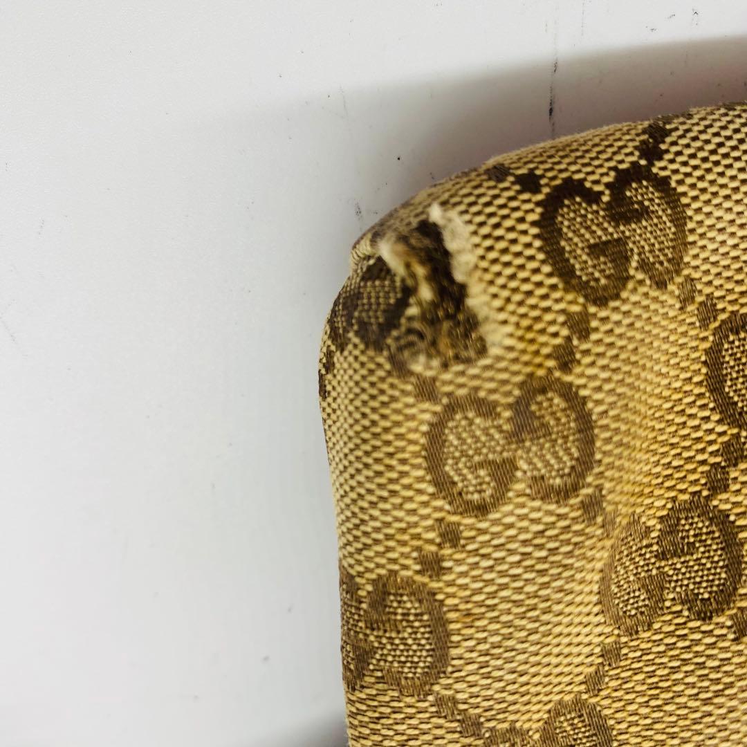 美品✨グッチ ボディバッグ GG キャンバス シェリーライン ブラウン