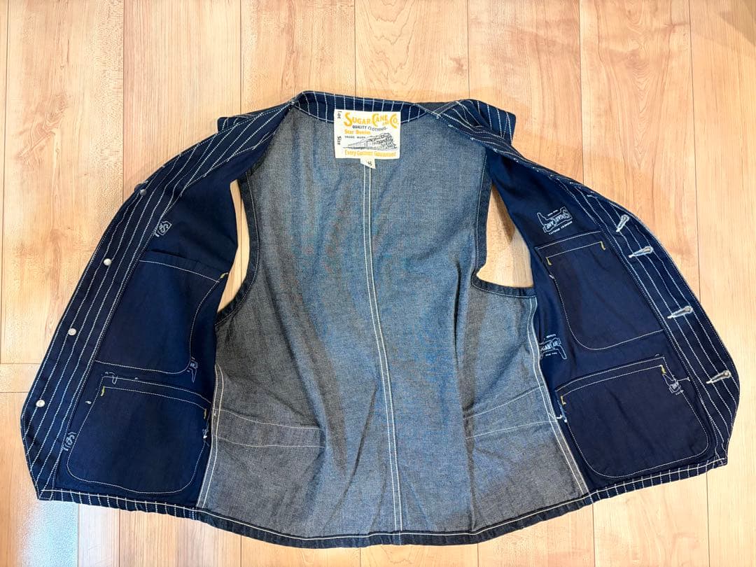 シュガーケーン　ウォバッシュストライプワークベスト