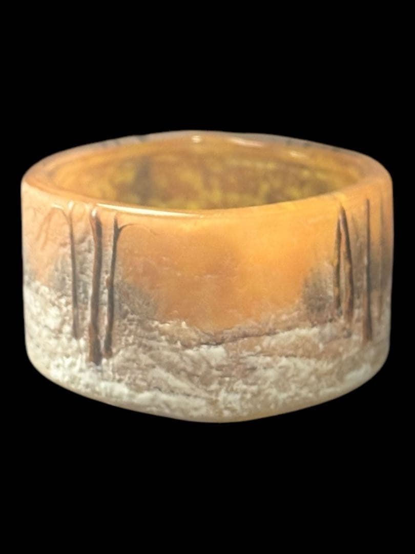 12cm ドーム ナンシー 冬景色 鉢 ボウル 美品 花器 アール ヌーボー