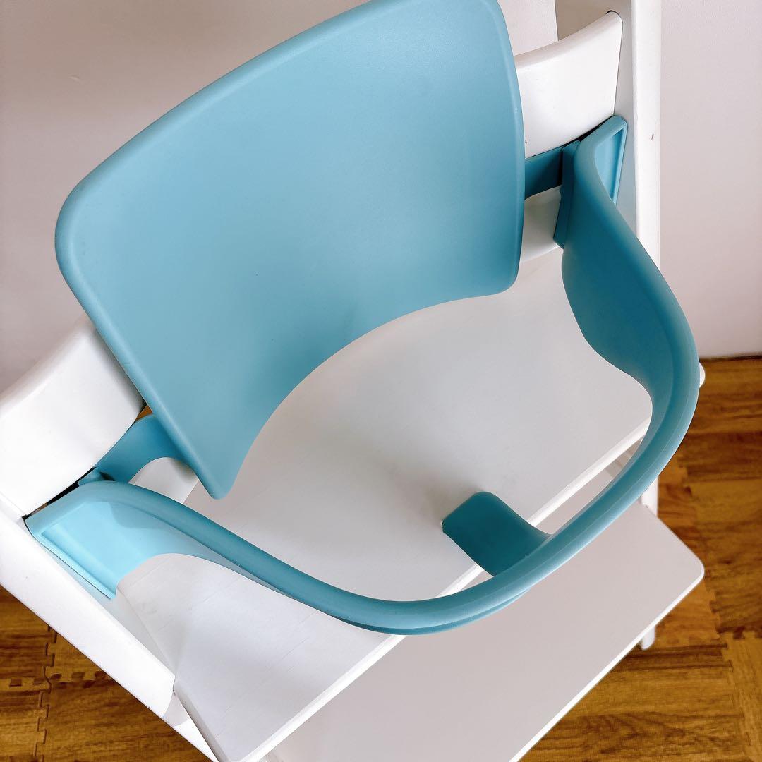 美品 ストッケ　ベビーセット トリップトラップ　ホワイト シリアルナンバー7