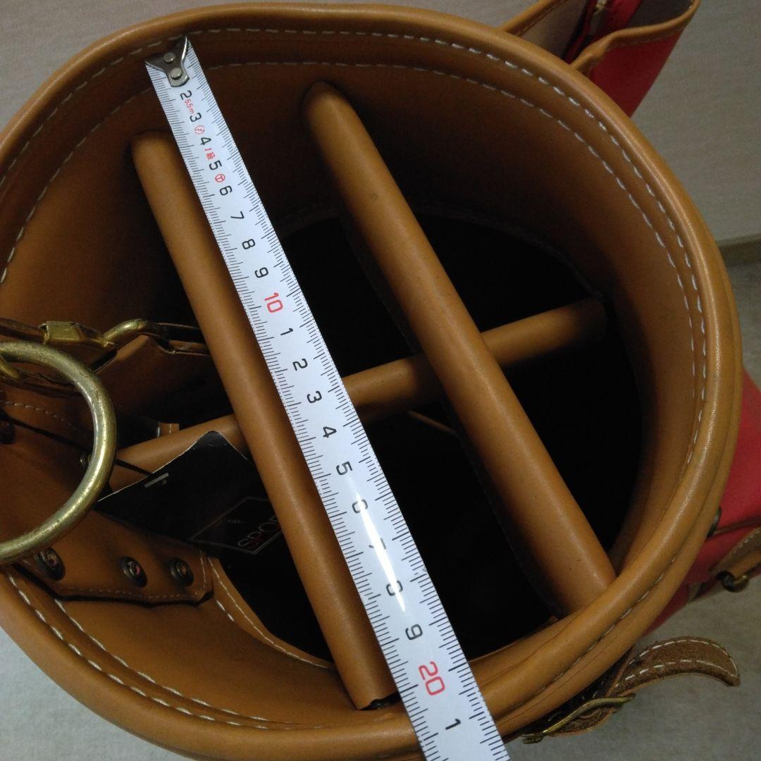 未使用　 トラサルディ ゴルフキャディーバッグ　レッド系　タグ付き