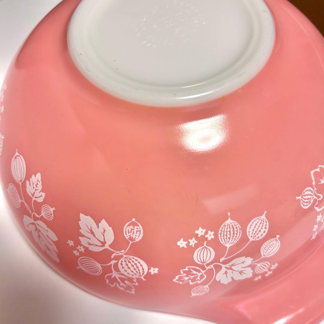 Vintage Pyrexグーズベリー シンデレラミキシングボウルセット 美品