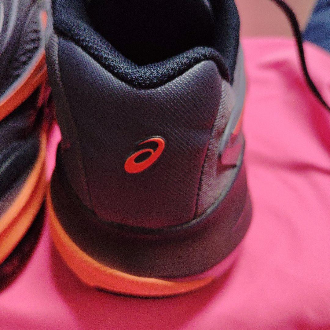 着用1回アシックス　ゲルレゾリューションX25.5cm 2Eグレー オレンジ